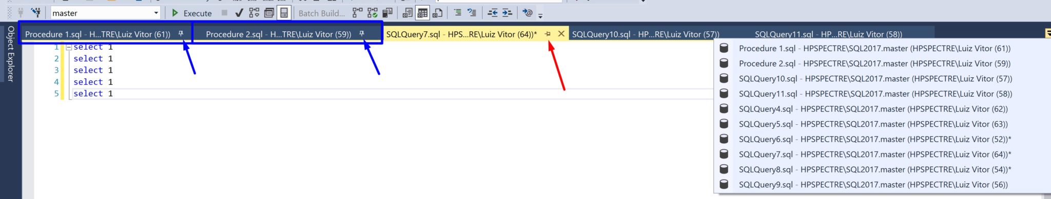Ssms Tab Float R Dicas SSMS – Show Pinned Tabs in a Separate Row – Luiz Lima